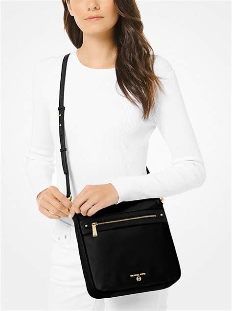 michael kors gabardine bag|Jet Set Large Nylon Gabardine Crossbody Bag .